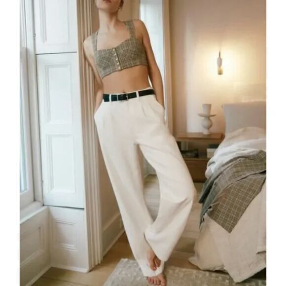 NEW Madewell The Harlow Wide-Leg Jean in Tile‎ White, 31 - Picture 1 of 15